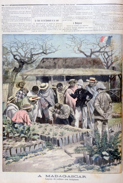 Lección agrícola para los indígenas de Madagascar, 1897 de Fortuné Méaulle