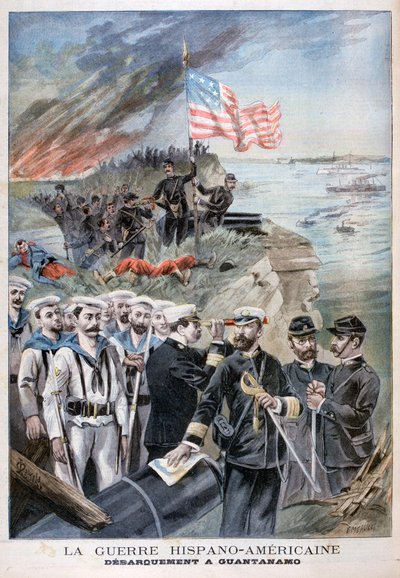 Desembarco de tropas en Guantánamo, Cuba, 1898 de Fortuné Méaulle