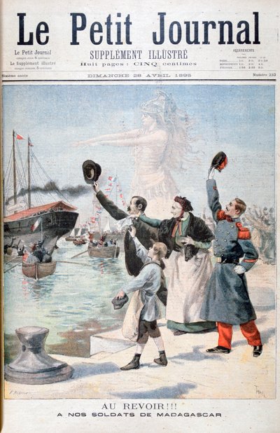 ¡Adiós!, soldados franceses en camino a Madagascar, 1895 de Fortuné Méaulle