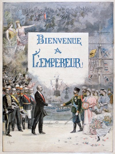 Nicolás II de Rusia y Félix Faure, Presidente de la República Francesa, 1896 de Fortuné Méaulle