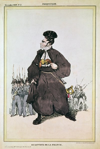 Caricatura del barón Pasquier como salvador de Francia, 1830 de Fortune Delarue
