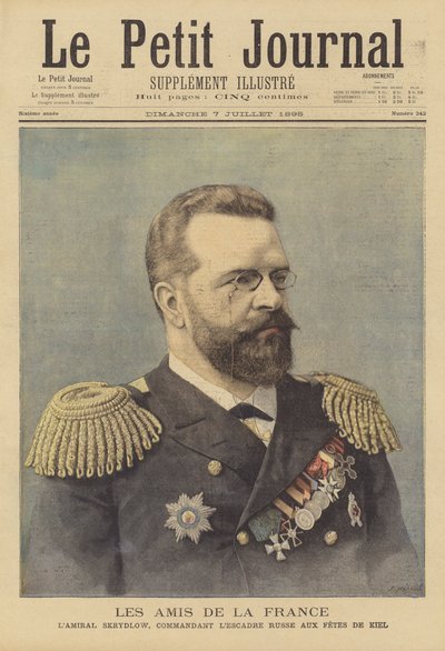 Almirante Skrydlov, comandante de la escuadra rusa en las celebraciones de la apertura del Canal de Kiel de Fortune Louis Meaulle