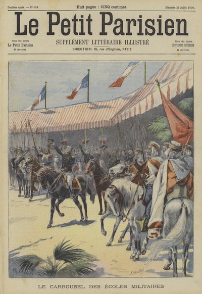 Desfile de caballería de las academias militares francesas de Fortune Louis Meaulle