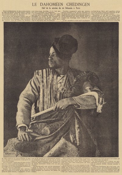 Chedingen, líder de la misión del rey de Dahomey Behanzin a París de Fortune Louis Meaulle