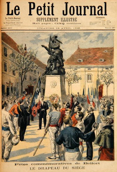 Conmemoración del Sitio de Belfort, ilustración de Le Petit Journal, 19 de abril de 1896 de Fortune Louis Meaulle