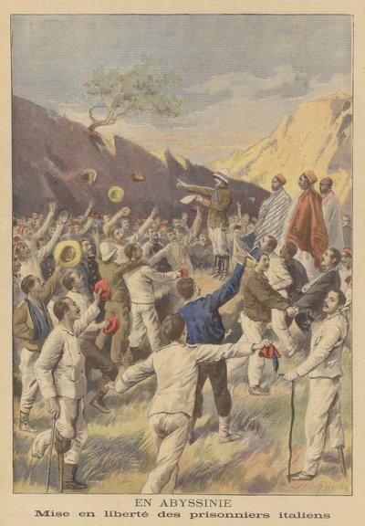 Liberación de prisioneros italianos en Etiopía de Fortune Louis Meaulle