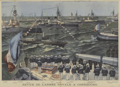 Revisión de la Armada Francesa frente a Cherburgo de Fortune Louis Meaulle