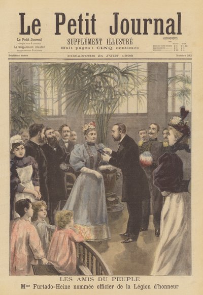 La filántropa francesa Cécile Furtado-Heine siendo condecorada con la Legión de Honor de Fortune Louis Meaulle