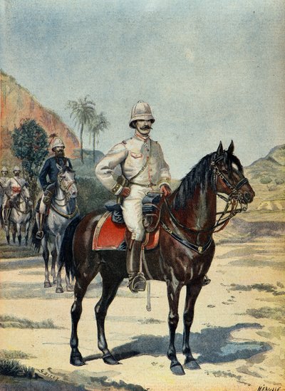General Joseph Gallieni en Madagascar en 1899 (Grabado) de Fortune Louis Meaulle