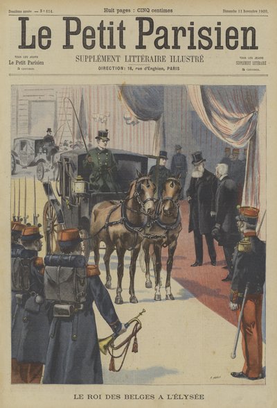 Leopoldo II, Rey de los Belgas, en el Palacio del Elíseo, París de Fortune Louis Meaulle