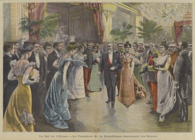 El presidente Loubet de Francia en un baile en el Palacio del Elíseo, París de Fortune Louis Meaulle