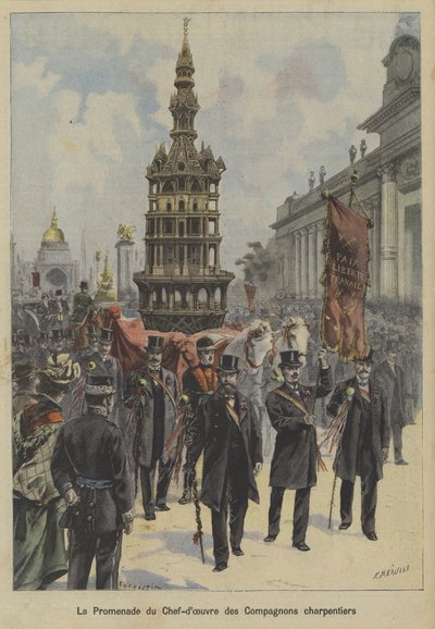 Procesión de la obra maestra de la Compañía de Carpinteros de Fortune Louis Meaulle