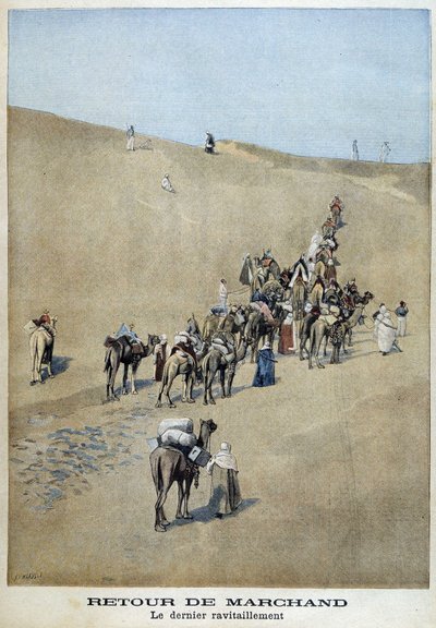 Regreso de la Misión Marchand: el último suministro - en "Le Petite Journal" del 16/04/1899 de Fortune Louis Meaulle