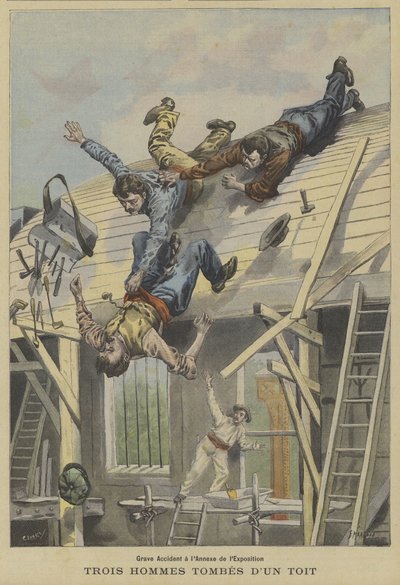 Accidente grave en el sitio de la Exposición Universal de 1900, París de Fortune Louis Meaulle