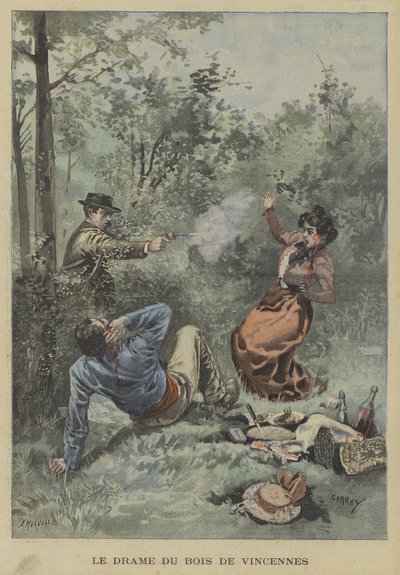 Tiroteo en el Bois de Vincennes, París de Fortune Louis Meaulle