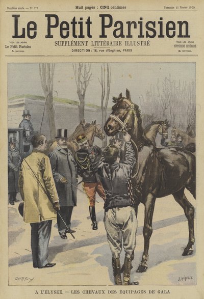 Equipos de caballos para una gala en el Palacio del Elíseo, París de Fortune Louis Meaulle