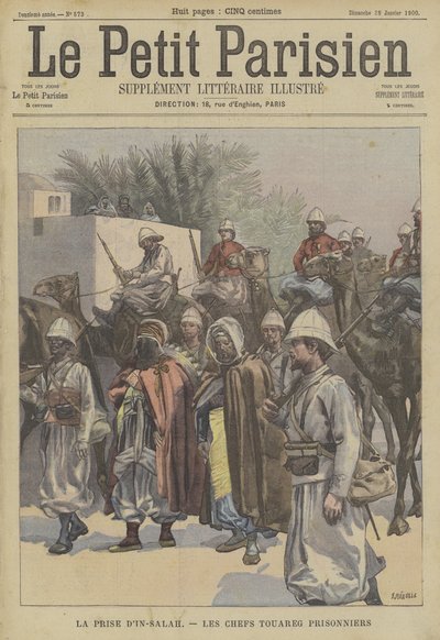 La captura de Ain Salah, Argelia: jefes tuareg hechos prisioneros por los franceses de Fortune Louis Meaulle