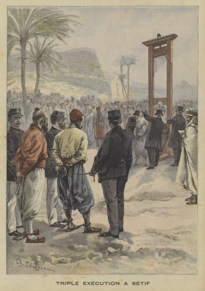 Triple ejecución en Setif, Argelia de Fortune Louis Meaulle
