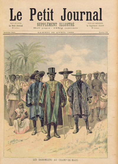 Dahomeanos en el Campo de Marte, ilustración de 
