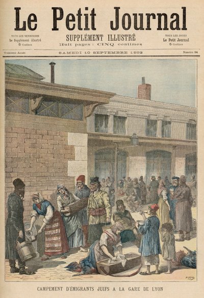 Campo de refugiados judíos en la Gare de Lyon, de 