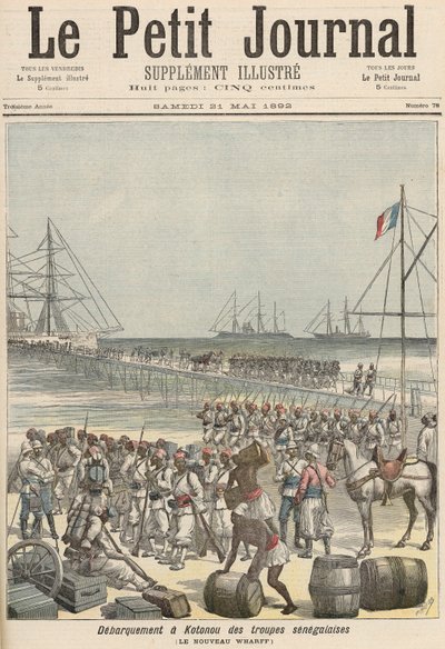 Desembarco de las Tropas Senegalesas en el Nuevo Muelle de Cotonou, de 