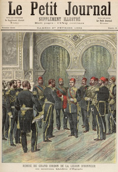 Retorno del Gran Cordón de la Legión de Honor al Nuevo Jedive de Egipto, de 