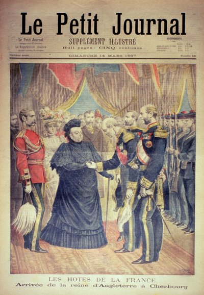 Los anfitriones franceses: la llegada de la Reina de Inglaterra a Cherburgo, portada de 