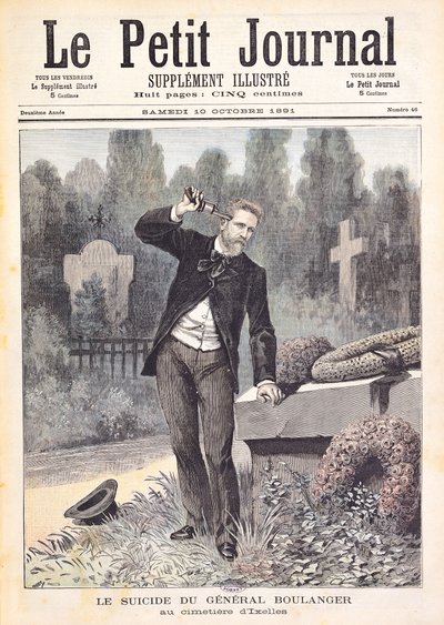 El suicidio del General Georges Ernest Boulanger en el cementerio de Ixelles, de 