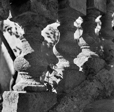 Detalle de una balaustrada en Villa Bonocore Maletto Palermo de Fosco Maraini