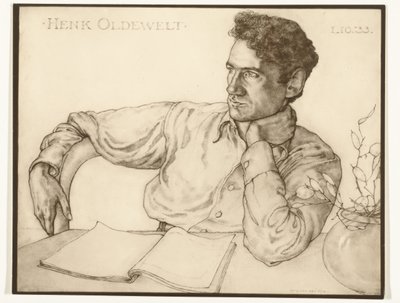 Reproducción fotográfica de un retrato de Henk Oldewelt por Han van der Kop Henk Oldewelt 1.10.