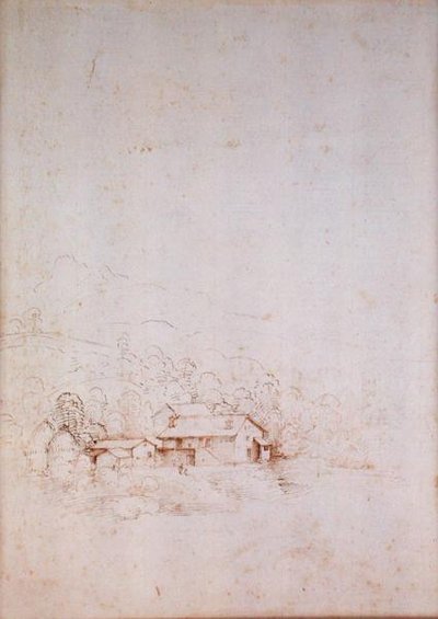 Una granja entre árboles (verso) de Fra Bartolomeo