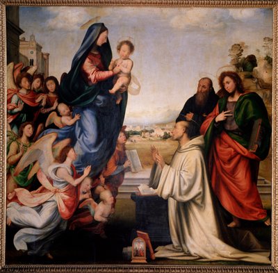 Aparición de la Virgen a San Bernardo de Claraval de Fra Bartolomeo