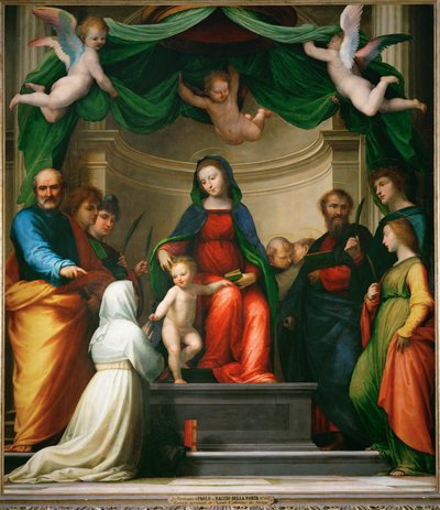 El matrimonio místico de Santa Catalina de Siena ... de Fra (1472-1517) Bartolomeo