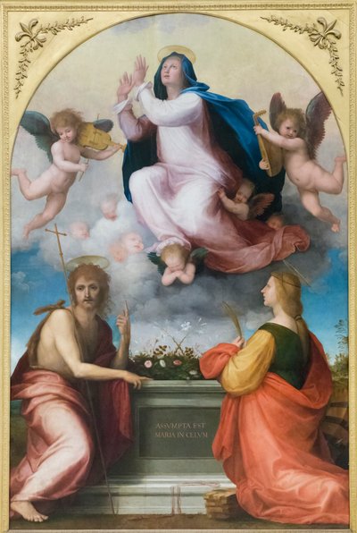Asunción con San Juan Bautista y Santa Catalina de Alejandría de Fra (1472 1517) Bartolomeo