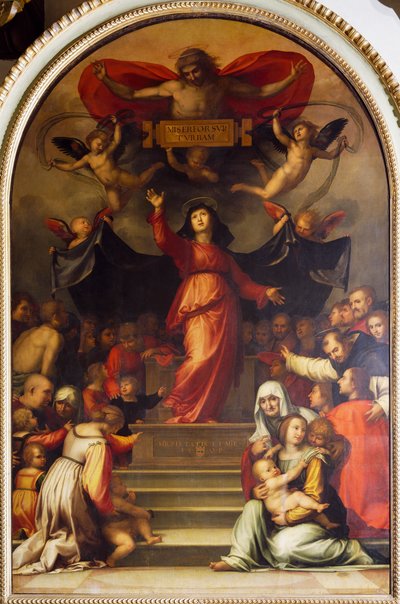 Nuestra Señora de la Misericordia, de Bartolomeo della Porta, conocido como Fra Bartolomeo (1472-1517), pintura. de Fra (1472 1517) Bartolomeo