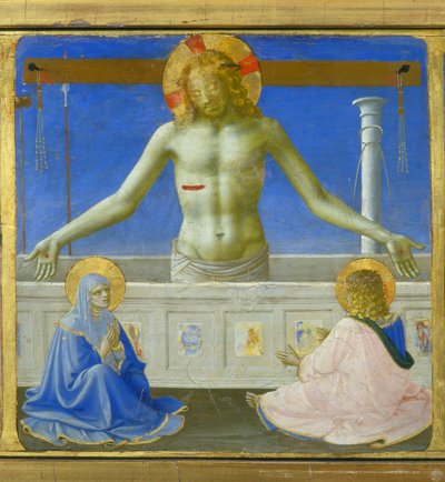 Cristo de pie en su tumba (resurrección) - parte inferior (predela) de la 