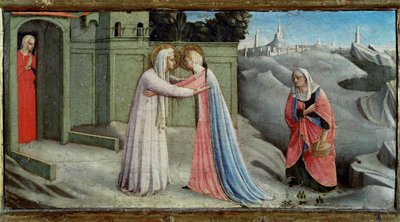 La visitación, Santa María visita a Santa Isabel ... de Fra (c.1387-1455) Angelico