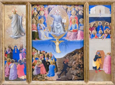 Tríptico (ascensión, juicio final, pentecostés) de Fra (c.1387 1455) Angelico