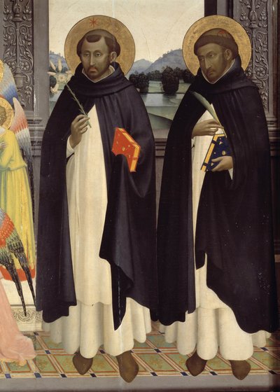 (detalle) Santa Dominica y San Pedro Mártir. Políptico de San Domingo de Fra  Angelico