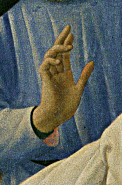 Detalle del Retablo de Santa Trinita, marco y pináculos por Lorenzo Monaco (Piero di Giovanni) (c.1370-1425) completado c.1434 de Fra  Angelico