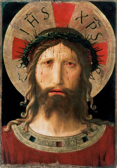 Cabeza de Cristo con corona de espinas de Fra  Angelico