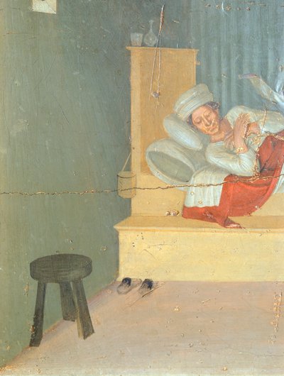 Sanación Diácono Justiniano, imágenes de predela que representan la historia de San Cosme y San Damián de San Marco Retablo de Giovanni da Fiesole conocido como Fra Angelico (1400-circa 1455), témpera sobre madera, 37x45 cm, detalle, alrededor de 1443 de Fra (c.1387 1455) Angelico