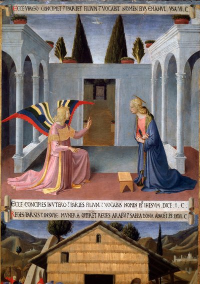 Historia de la Vida de Cristo: la Anunciación con la Paloma del Espíritu Santo de Fra  Angelico