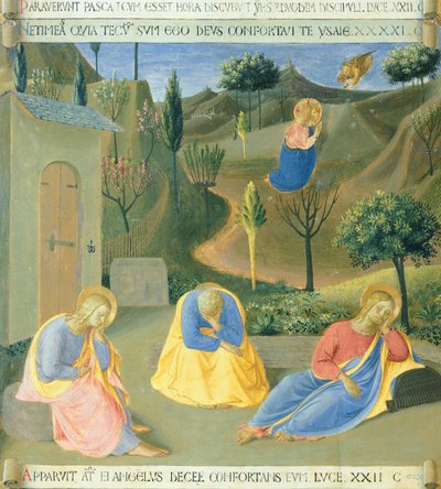 Recuadro que representa la oración en el jardín, panel del Armadio degli Argenti (Cofre de plata) con la vida de Jesús de Fra (c.1387 1455) Angelico