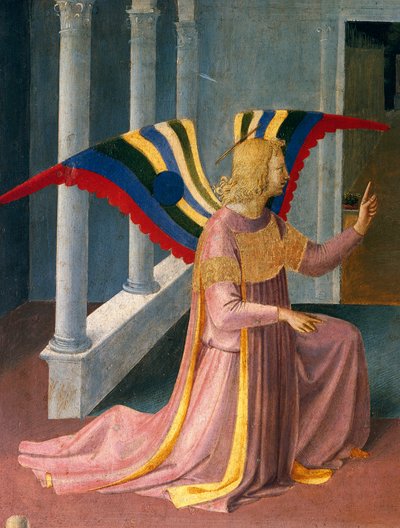 Recuadro que representa la Anunciación, panel del Armadio degli Argenti (Cofre de plata) con la vida de Jesús de Fra (c.1387 1455) Angelico