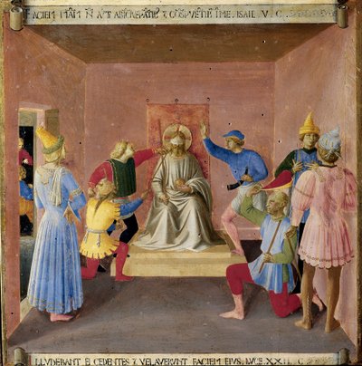 Jesús burlado por los soldados de Fra  Angelico