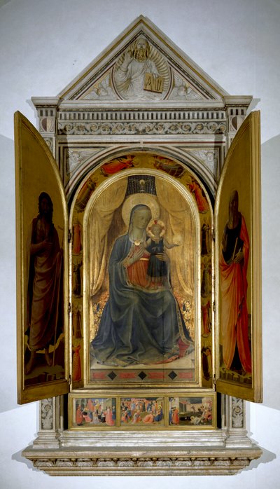 Retablo de Liniers (abierto): Virgen y niño de Fra  Angelico