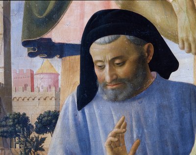 Presunto retrato del arquitecto Michelozzo Michelozzi (detalle) de Fra  Angelico