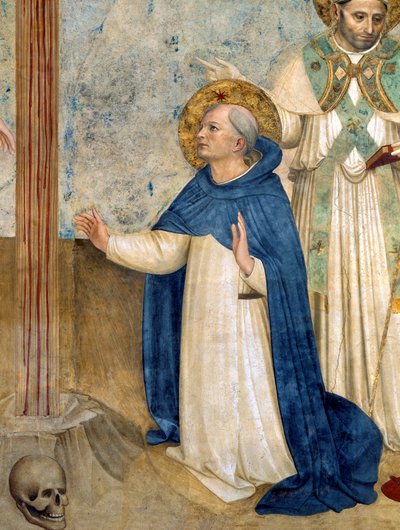 San Domingo, detalle de un fresco de Fra Angelico (Guido di Pietro) representando la Crucifixión de Fra  Angelico