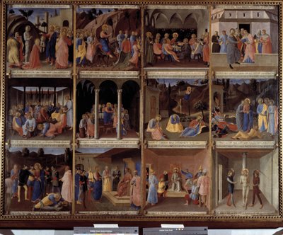 Escenas de la vida de Cristo del Gabinete de Vasos Sagrados o el Gabinete del Ex-Voto de Plata de la Iglesia Santissima Annunziata 1450-1453 de Fra  Angelico